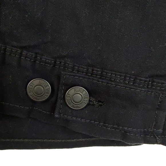NWT Nine West Black Womens Long Slv Jean Jackets - Picture 6 of 7